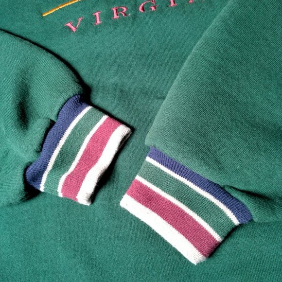 Vintage 1990s Wintergreen Ski Resort Virginia Sweatshirt L Green Skiing VA Retro - Picture 6 of 12
